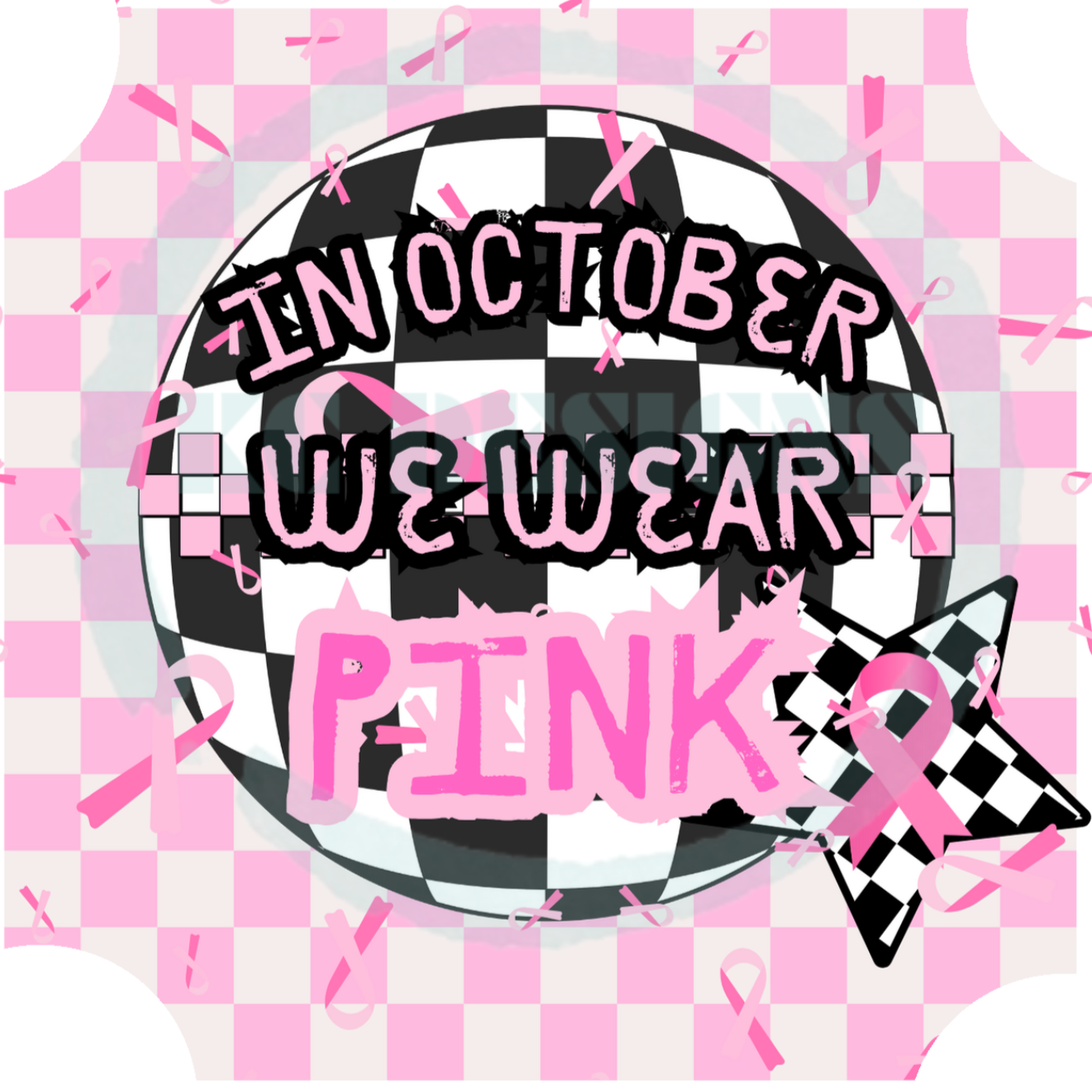 PINK OUT DISCO - DIRECT TO FILM PRINT